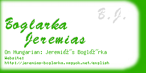 boglarka jeremias business card